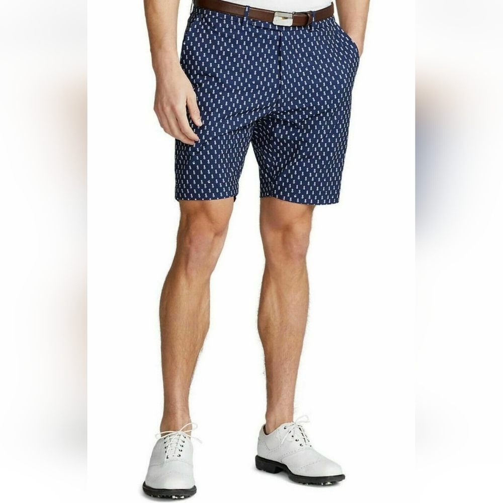 NWT Polo Ralph Lauren Men's geometric Ship Wheel Cotton Shorts Staight Fit Golf - Picture 2 of 10